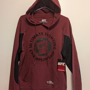 UFC Burgundy Hoodie with Black Details